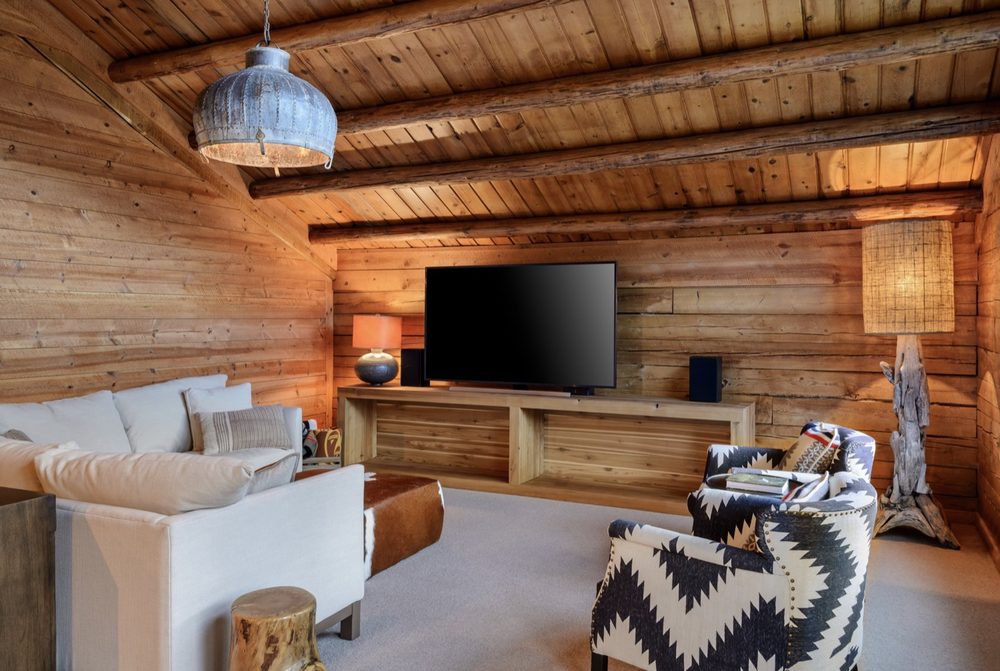 Log Wood Wall Sample